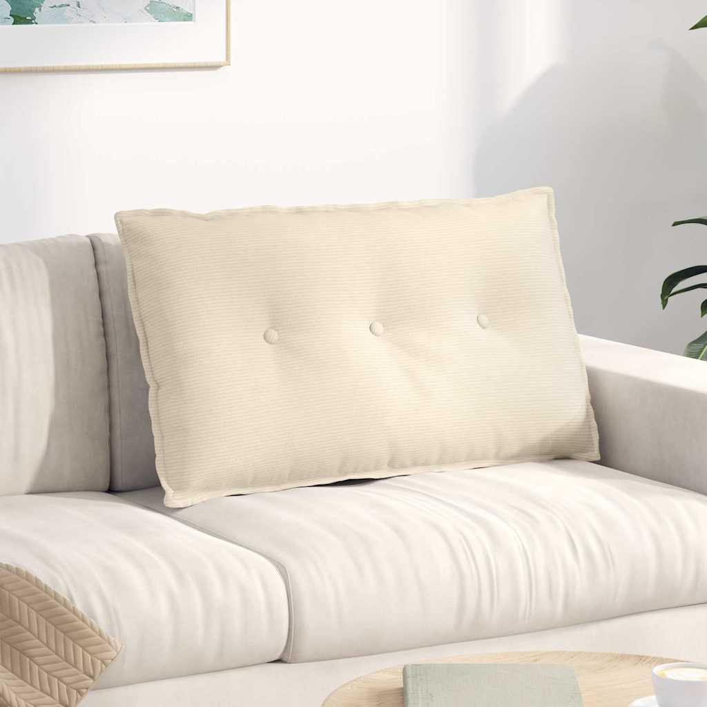 Cojín de Espalda Amarillo Claro 100 x 50 cm Tela de pana