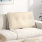 Light Yellow Back Cushion 100 x 50 cm Corduroy Fabric