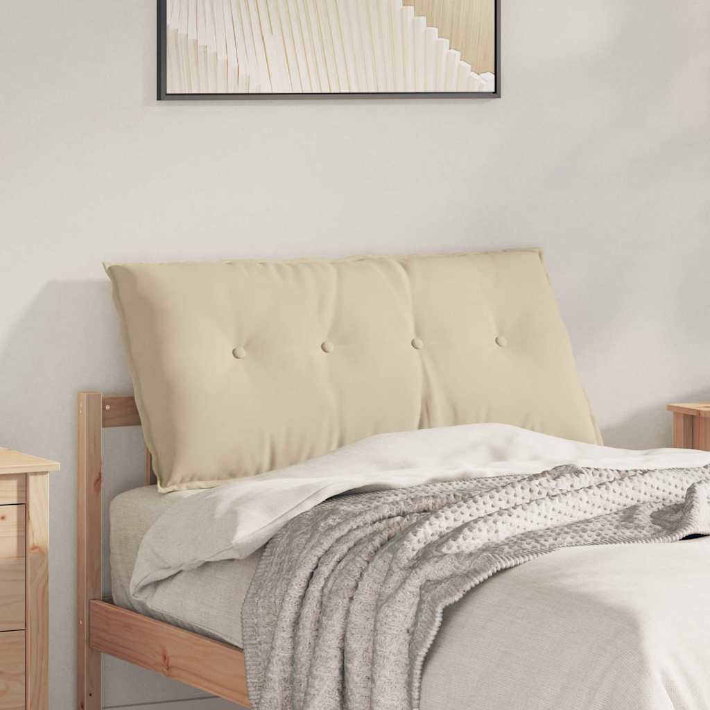 Cojín de Espalda Beige 100 x 50 cm Tela de microfibra