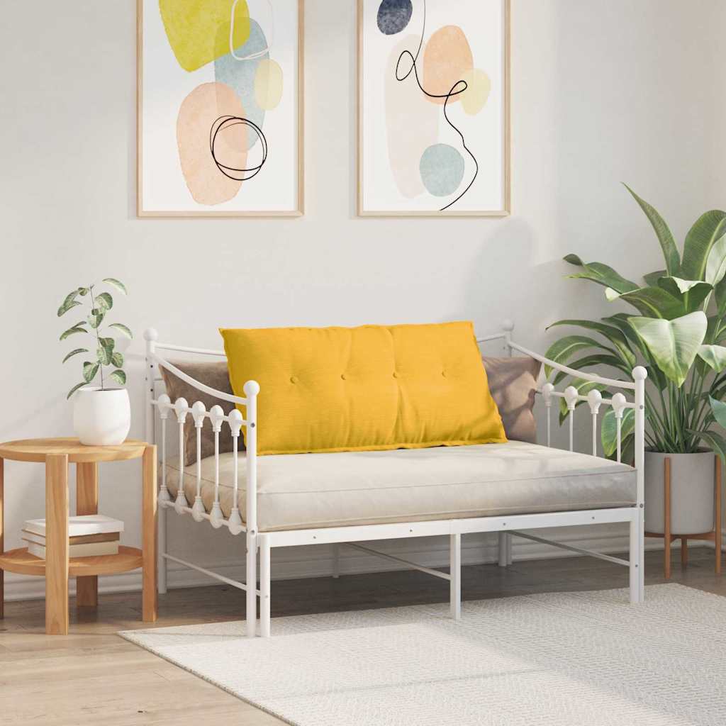Cojín de Espalda Amarillo Claro 100 x 50 cm Tela de pana
