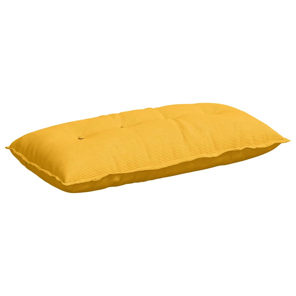 Cojín de Espalda Amarillo Claro 100 x 50 cm Tela de pana