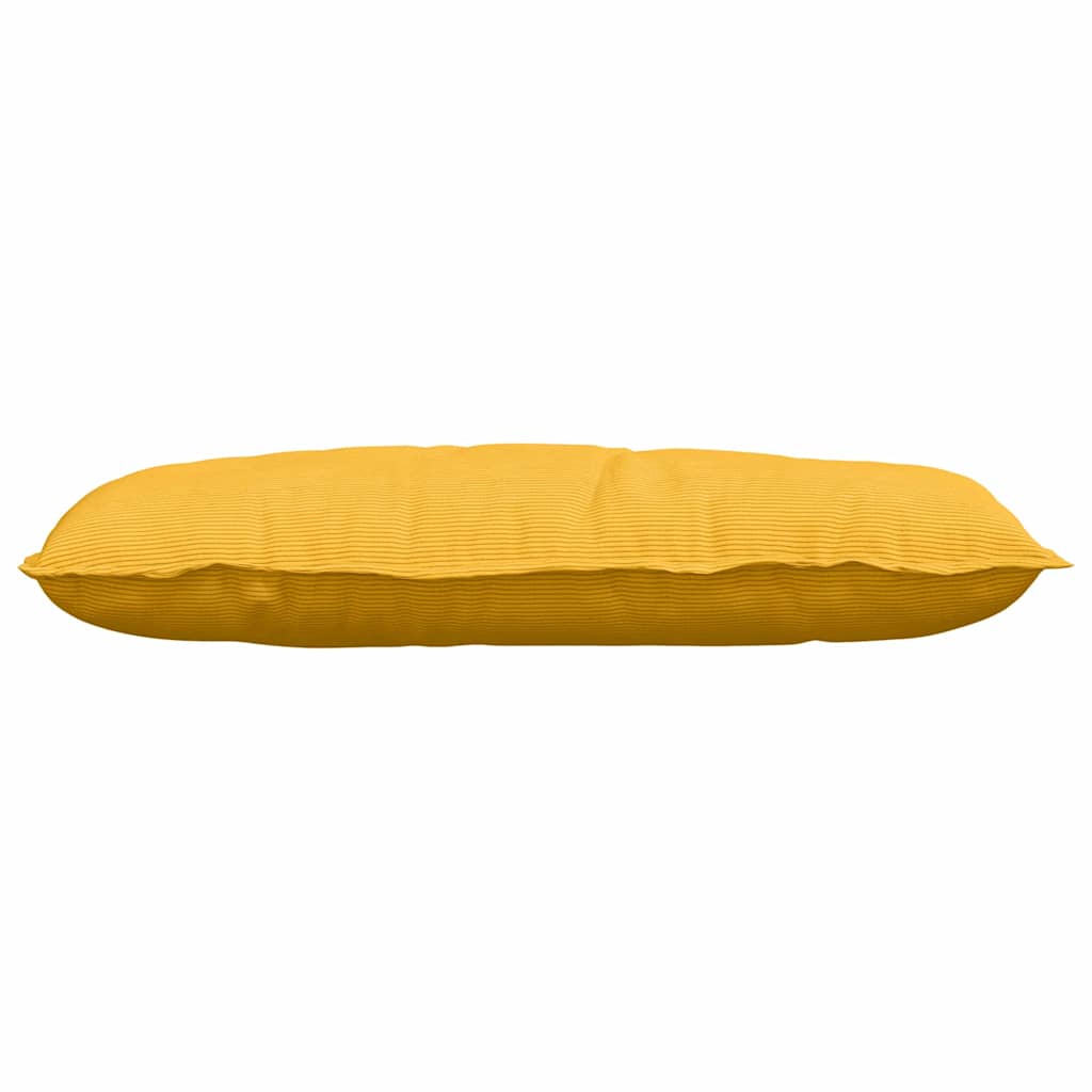 Cojín de Espalda Amarillo Claro 100 x 50 cm Tela de pana