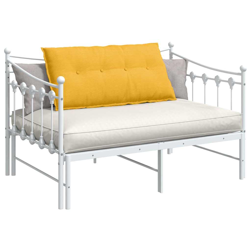 Cojín de Espalda Amarillo Claro 100 x 50 cm Tela de pana