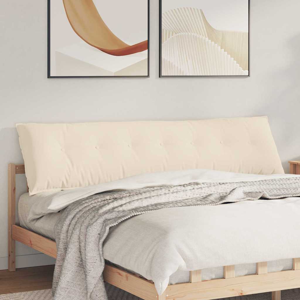Cojín de Espalda Beige 100 x 50 cm Tela de microfibra
