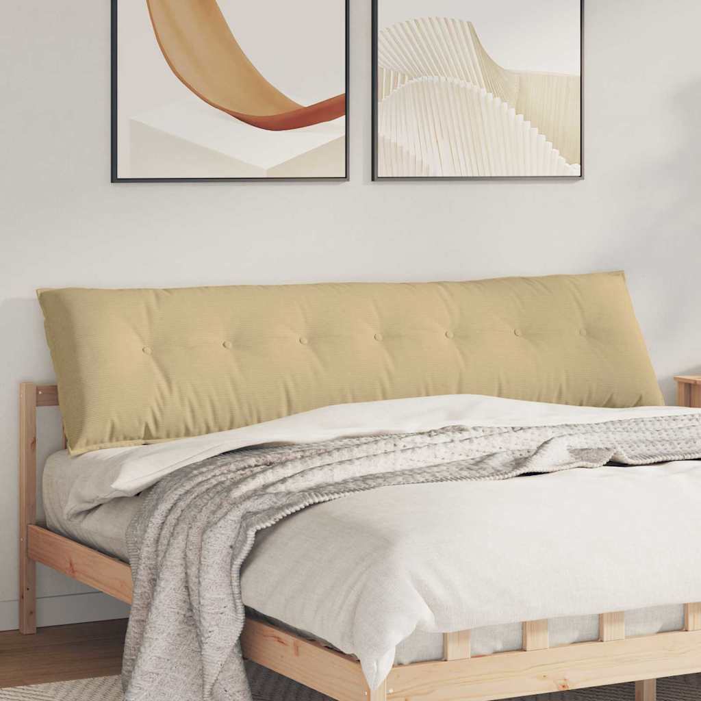 Cojín de Espalda Amarillo Claro 100 x 50 cm Tela de pana