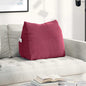 Yellow Back Cushion 45 x 20 x 35 cm Corduroy Fabric