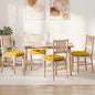 Cojines para asiento 4 pcs Amarillo Claro 40 x 40 cm