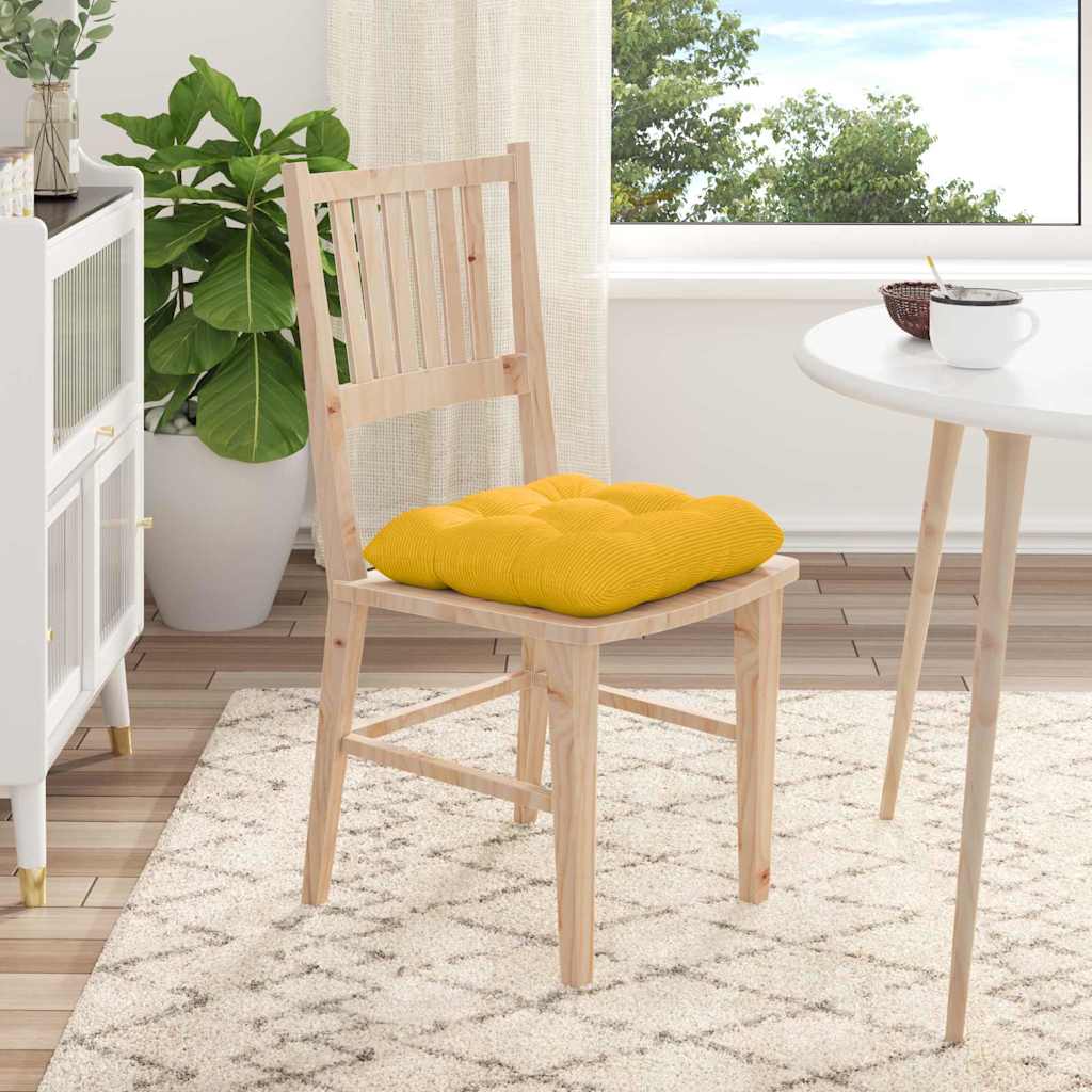 Cojines para asiento 4 pcs Amarillo Claro 40 x 40 cm