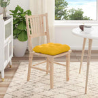 Cojines para asiento 4 pcs Amarillo Claro 40 x 40 cm