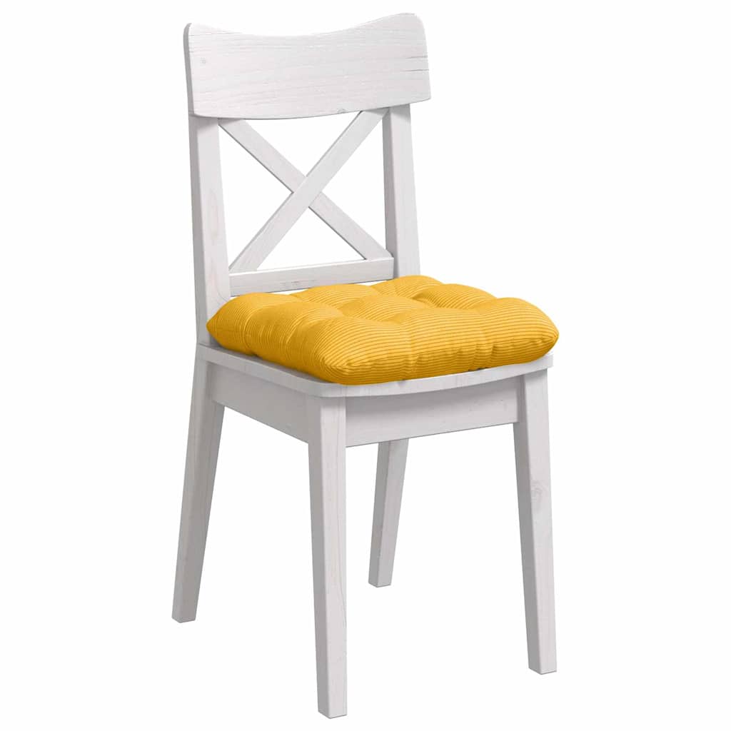 Cojines para asiento 4 pcs Amarillo Claro 40 x 40 cm