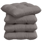 Cojines para asiento 4 pcs Taupé 45 x 45 x 12 cm tela