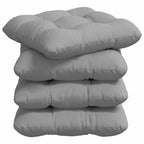 Cojines para asiento 4 pcs Gris Nube 45 x 45 x 12 cm tela