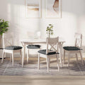Cojines para asiento 4 pcs Gris oscuro 40 x 40 x 6 cm tela