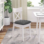 Cojines para asiento 4 pcs Gris oscuro 40 x 40 x 6 cm tela