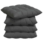 Cojines para asiento 4 pcs Gris oscuro 40 x 40 x 6 cm tela