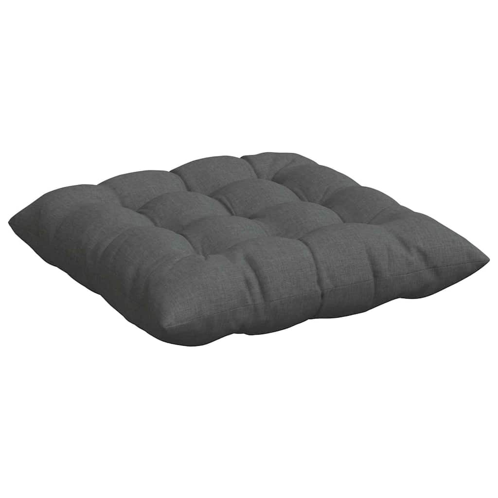 Cojines para asiento 4 pcs Gris oscuro 40 x 40 x 6 cm tela