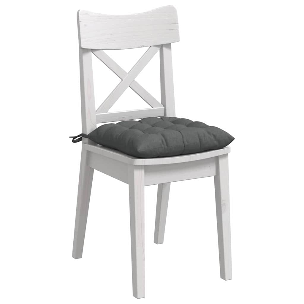 Cojines para asiento 4 pcs Gris oscuro 40 x 40 x 6 cm tela