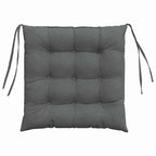 Cojines para asiento 4 pcs Gris oscuro 40 x 40 x 6 cm tela