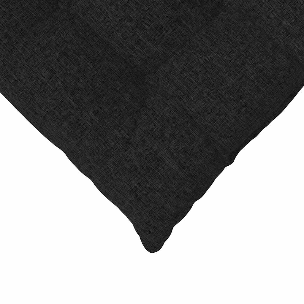 Cojines para asiento 4 pcs Negro 40 x 40 x 6 cm tela