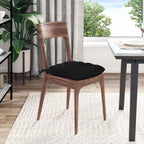 Cojines para asiento 4 pcs Negro 40 x 40 x 6 cm tela