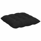 Cojines para asiento 4 pcs Negro 40 x 40 x 6 cm tela