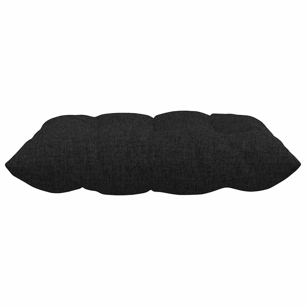 Cojines para asiento 4 pcs Negro 40 x 40 x 6 cm tela