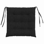 Cojines para asiento 4 pcs Negro 40 x 40 x 6 cm tela