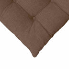 Cojines para asiento 4 pcs Marrón 40 x 40 x 6 cm tela