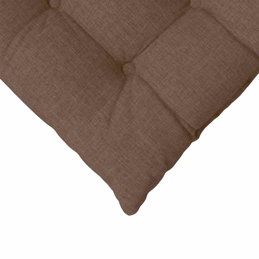 Cojines para asiento 4 pcs Marrón 40 x 40 x 6 cm tela