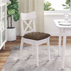 Cojines para asiento 4 pcs Marrón 40 x 40 x 6 cm tela