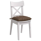 Cojines para asiento 4 pcs Marrón 40 x 40 x 6 cm tela