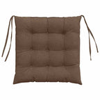 Cojines para asiento 4 pcs Marrón 40 x 40 x 6 cm tela