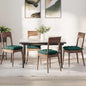 Cojines para asiento 4 pcs Verde oscuro 40 x 40 x 6 cm tela