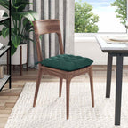 Cojines para asiento 4 pcs Verde oscuro 40 x 40 x 6 cm tela