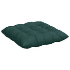 Cojines para asiento 4 pcs Verde oscuro 40 x 40 x 6 cm tela