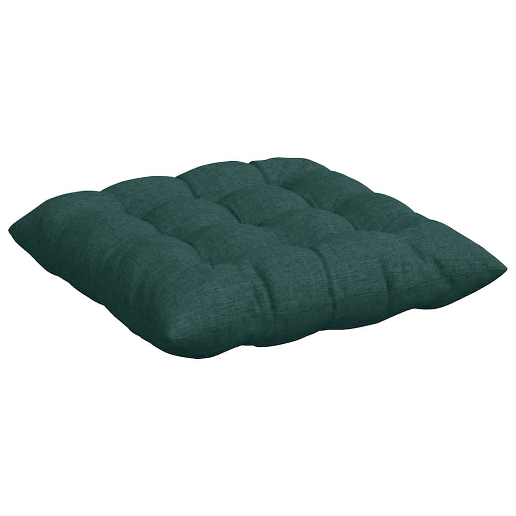 Cojines para asiento 4 pcs Verde oscuro 40 x 40 x 6 cm tela
