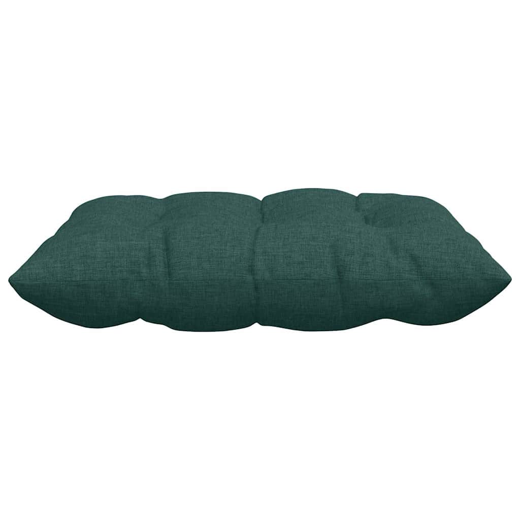 Cojines para asiento 4 pcs Verde oscuro 40 x 40 x 6 cm tela
