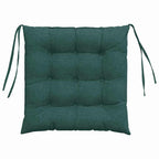 Cojines para asiento 4 pcs Verde oscuro 40 x 40 x 6 cm tela