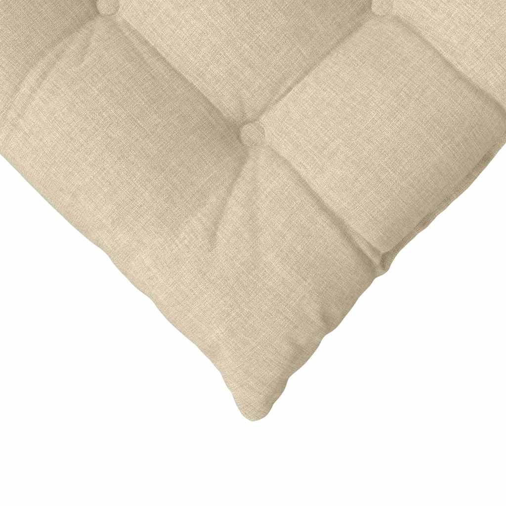 Cojines para asiento 4 pcs Crema 40 x 40 x 6 cm tela