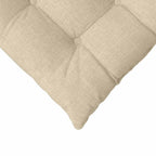 Cojines para asiento 4 pcs Crema 40 x 40 x 6 cm tela