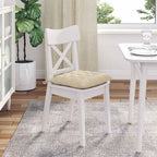 Cojines para asiento 4 pcs Crema 40 x 40 x 6 cm tela