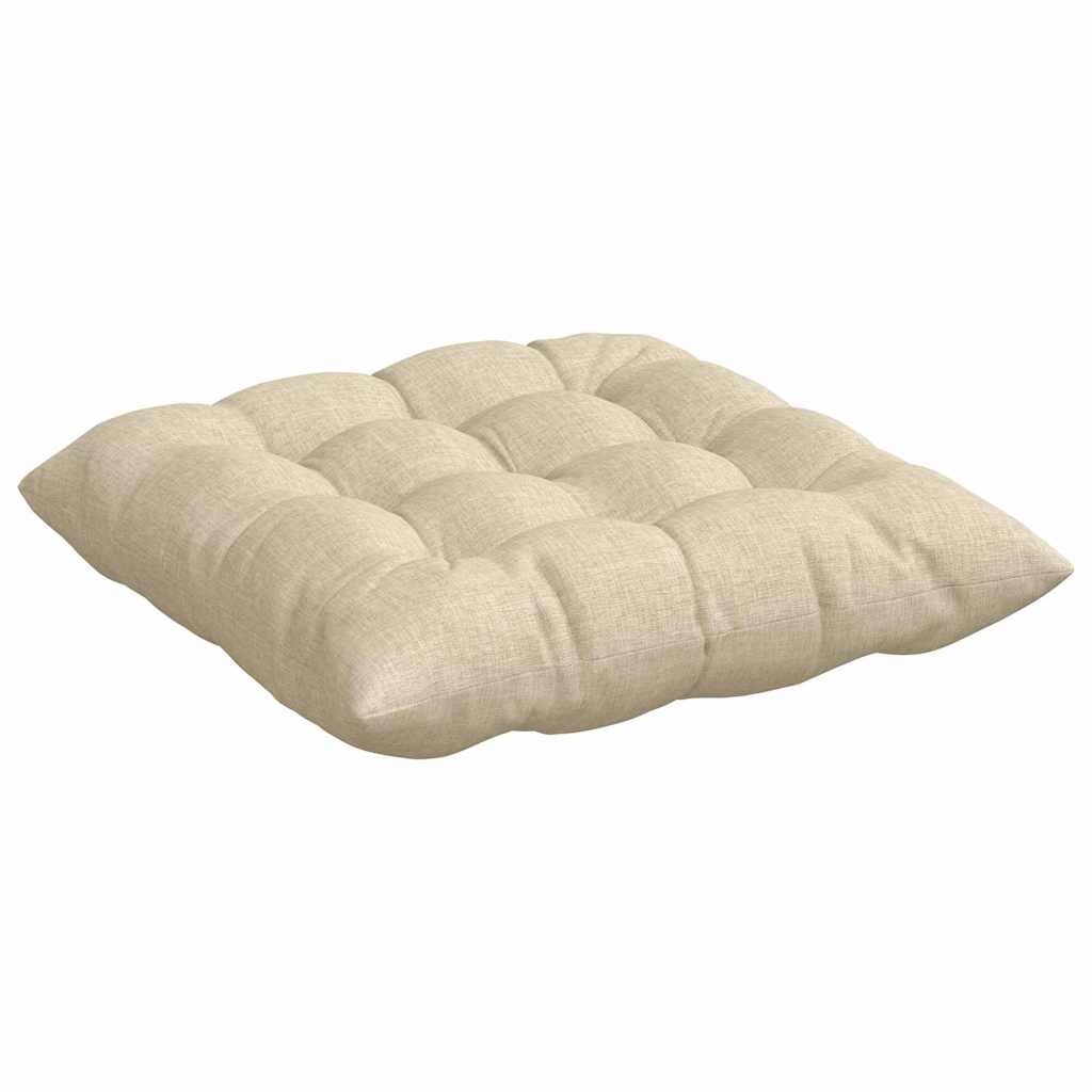 Cojines para asiento 4 pcs Crema 40 x 40 x 6 cm tela