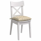 Cojines para asiento 4 pcs Crema 40 x 40 x 6 cm tela