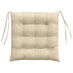 Cojines para asiento 4 pcs Crema 40 x 40 x 6 cm tela