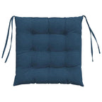 Cojines para asiento 4 pcs Azul 40 x 40 x 6 cm tela