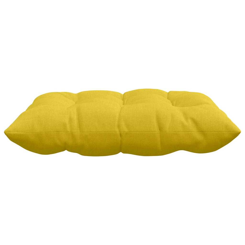Cojines para asiento 4 pcs Amarillo Claro 40 x 40 x 6 cm tela