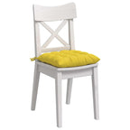 Cojines para asiento 4 pcs Amarillo Claro 40 x 40 x 6 cm tela
