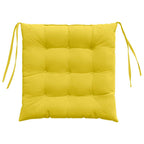 Cojines para asiento 4 pcs Amarillo Claro 40 x 40 x 6 cm tela