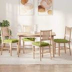 Cojines para asiento 4 pcs Verde claro 40 x 40 x 6 cm tela
