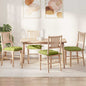 Cojines para asiento 4 pcs Verde claro 40 x 40 x 6 cm tela